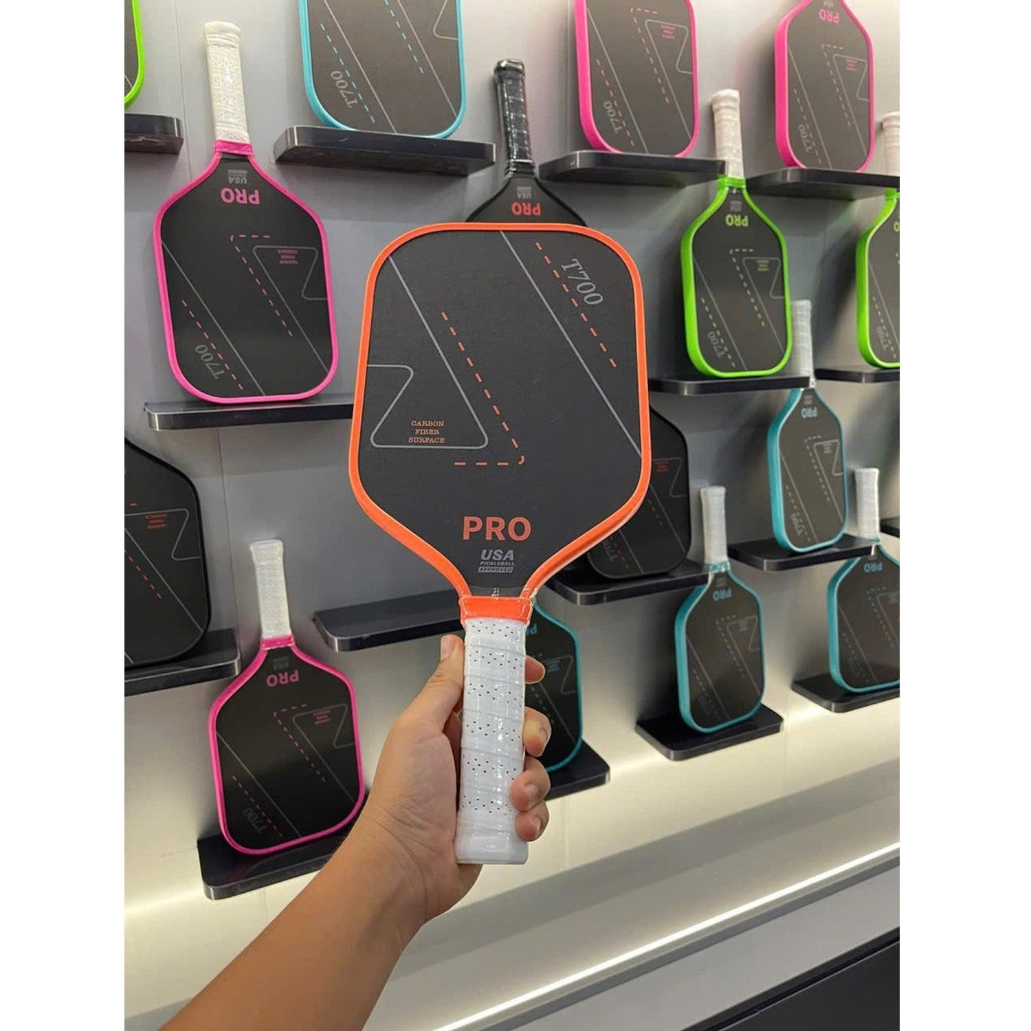Graphite Pickleball Paddle Textured Surface Sports Racket