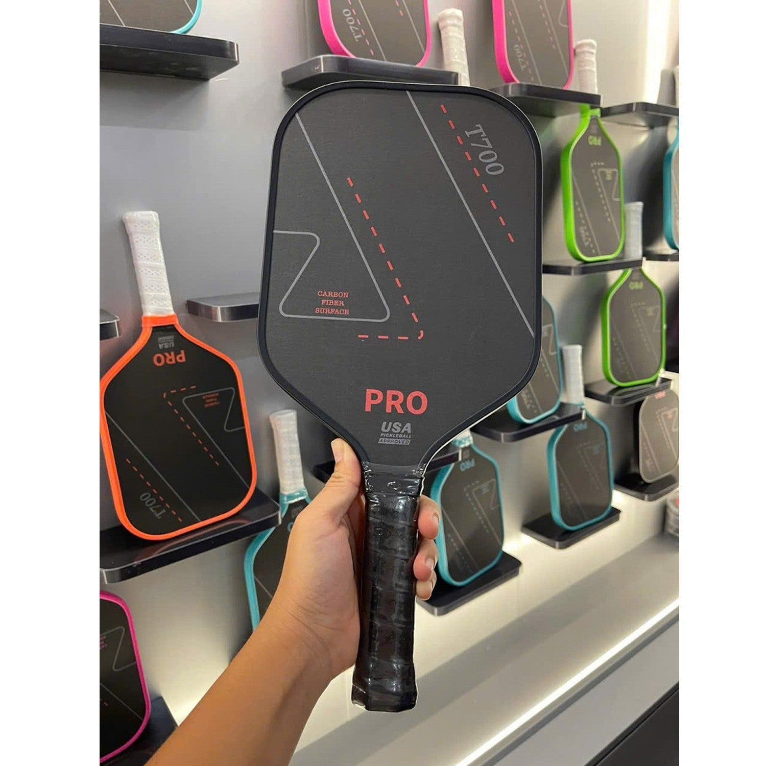 Graphite Pickleball Paddle Textured Surface Sports Racket