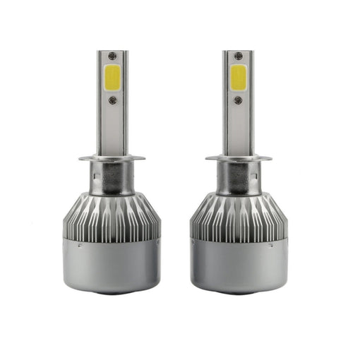 2pcs H1 18W 1800LM 6000K Waterproof IP68 Car Auto LED Headlight with 2 COB LED Lamps, DC 9-36V, H1
