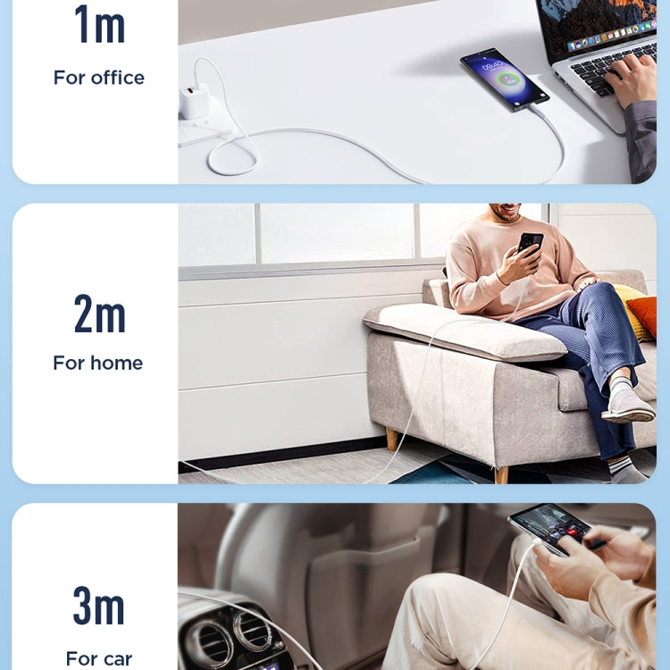 JOYROOM SA26-CC3 Flash Charge Series 60W USB-C / Type-C to USB-C / Type-C Fast Charging Data Cable, 1m