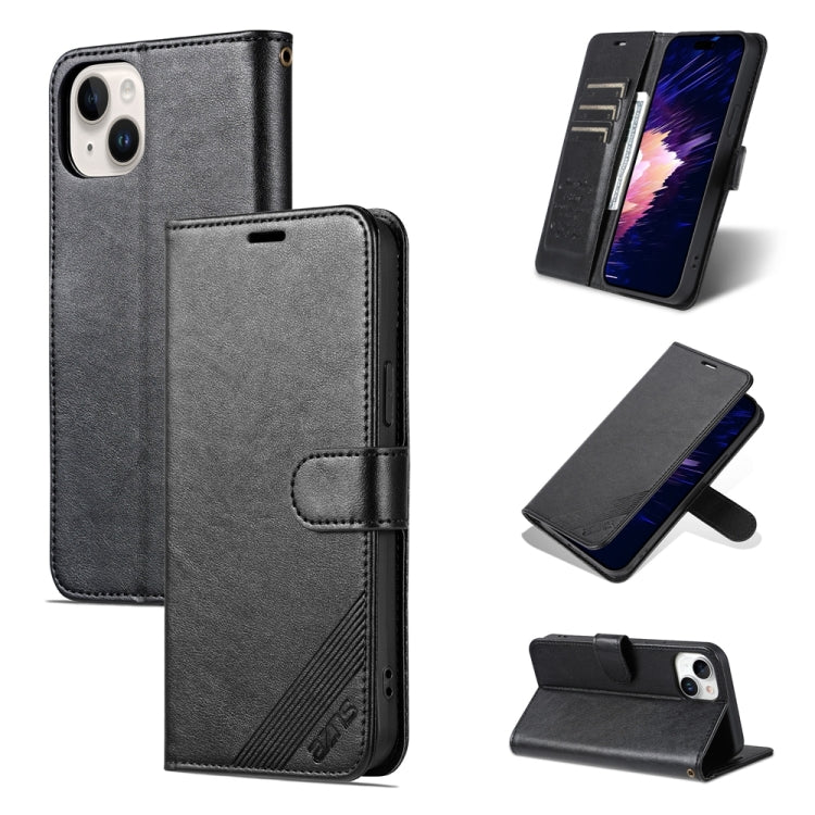 AZNS Sheepskin Texture Flip Leather Phone Case, For iPhone 17e / 16e, For iPhone 17 Pro Max, For iPhone 17 Pro, For iPhone 17, For iPhone Air, For iPhone 16 Pro Max, For iPhone 16 Pro, For iPhone 15 Pro Max, For iPhone 15 Pro, For iPhone 15 Plus       ...