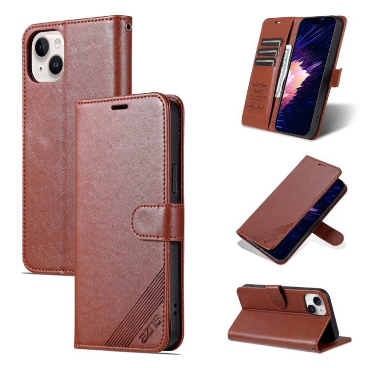 AZNS Sheepskin Texture Flip Leather Phone Case, For iPhone 17e / 16e, For iPhone 17 Pro Max, For iPhone 17 Pro, For iPhone 17, For iPhone Air, For iPhone 16 Pro Max, For iPhone 16 Pro, For iPhone 15 Pro Max, For iPhone 15 Pro, For iPhone 15 Plus       ...