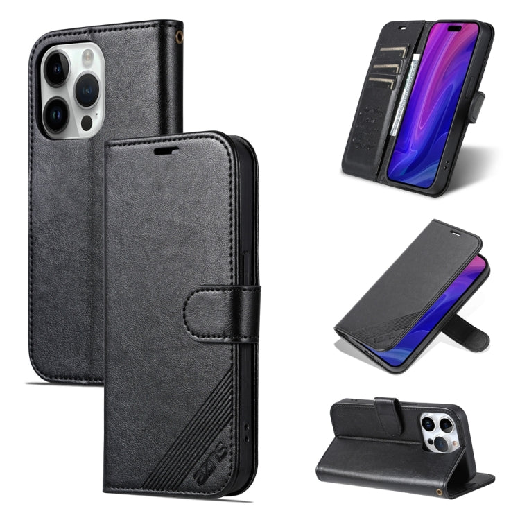 AZNS Sheepskin Texture Flip Leather Phone Case, For iPhone 17e / 16e, For iPhone 17 Pro Max, For iPhone 17 Pro, For iPhone 17, For iPhone Air, For iPhone 16 Pro Max, For iPhone 16 Pro, For iPhone 15 Pro Max, For iPhone 15 Pro, For iPhone 15 Plus       ...