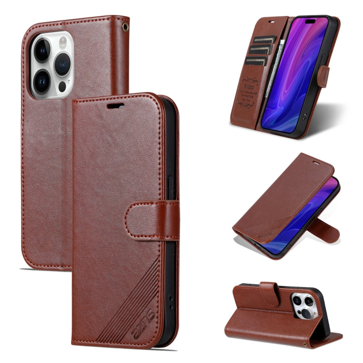 AZNS Sheepskin Texture Flip Leather Phone Case, For iPhone 17e / 16e, For iPhone 17 Pro Max, For iPhone 17 Pro, For iPhone 17, For iPhone Air, For iPhone 16 Pro Max, For iPhone 16 Pro, For iPhone 15 Pro Max, For iPhone 15 Pro, For iPhone 15 Plus       ...