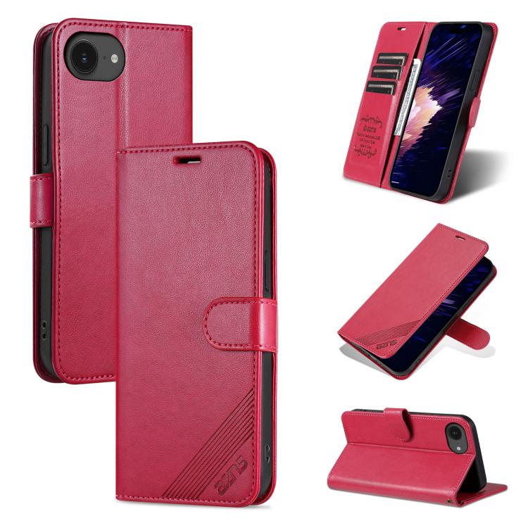 AZNS Sheepskin Texture Flip Leather Phone Case, For iPhone 17e / 16e, For iPhone 17 Pro Max, For iPhone 17 Pro, For iPhone 17, For iPhone Air, For iPhone 16 Pro Max, For iPhone 16 Pro, For iPhone 15 Pro Max, For iPhone 15 Pro, For iPhone 15 Plus       ...