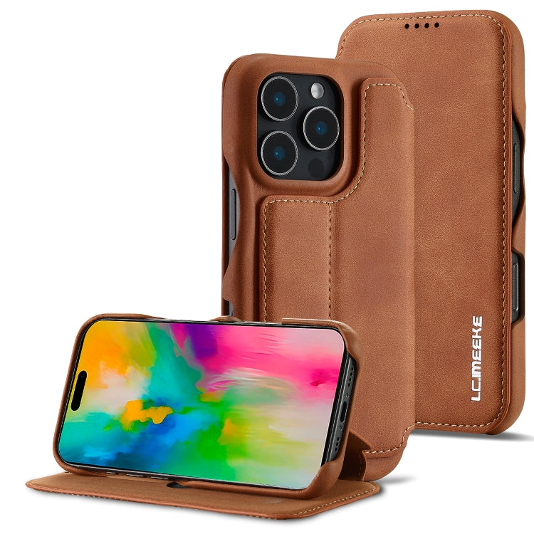 LC.IMEEKE Hon Ancient Series Flip Leather Phone Case, For iPhone 17 Pro Max, For iPhone 17 Pro, For iPhone 17, For iPhone Air, For iPhone 16 Pro Max, For iPhone 16 Pro, For iPhone 16 Plus, For iPhone 16, For iPhone 15 Pro Max