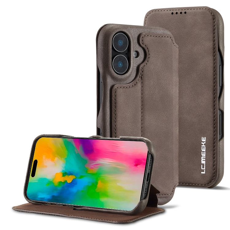LC.IMEEKE Hon Ancient Series Flip Leather Phone Case, For iPhone 17 Pro Max, For iPhone 17 Pro, For iPhone 17, For iPhone Air, For iPhone 16 Pro Max, For iPhone 16 Pro, For iPhone 16 Plus, For iPhone 16, For iPhone 15 Pro Max