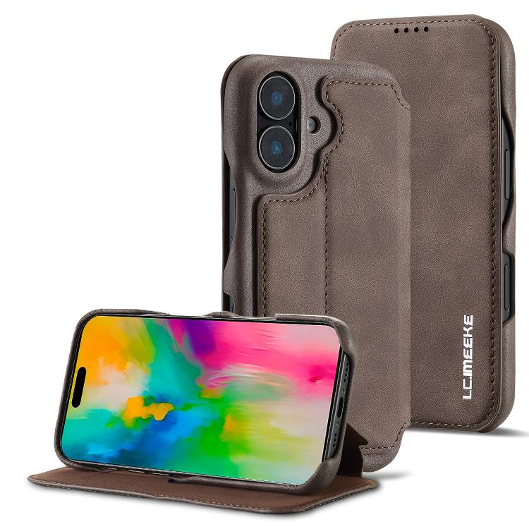 LC.IMEEKE Hon Ancient Series Flip Leather Phone Case, For iPhone 17 Pro Max, For iPhone 17 Pro, For iPhone 17, For iPhone Air, For iPhone 16 Pro Max, For iPhone 16 Pro, For iPhone 16 Plus, For iPhone 16, For iPhone 15 Pro Max
