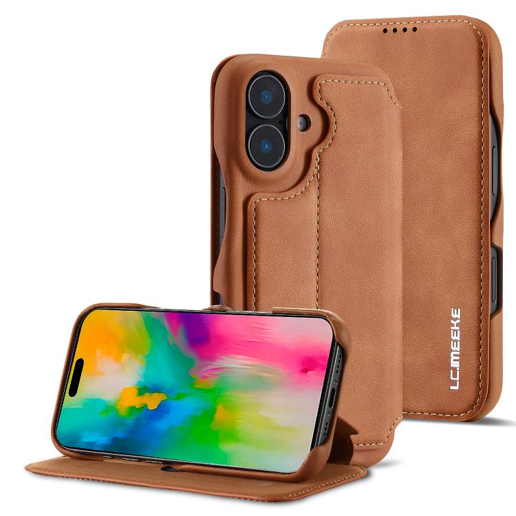 LC.IMEEKE Hon Ancient Series Flip Leather Phone Case, For iPhone 17 Pro Max, For iPhone 17 Pro, For iPhone 17, For iPhone Air, For iPhone 16 Pro Max, For iPhone 16 Pro, For iPhone 16 Plus, For iPhone 16, For iPhone 15 Pro Max
