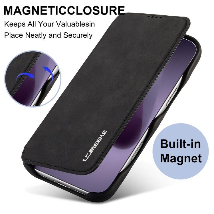 LC.IMEEKE Hon Ancient Series Flip Leather Phone Case, For iPhone 17 Pro Max, For iPhone 17 Pro, For iPhone 17, For iPhone Air, For iPhone 16 Pro Max, For iPhone 16 Pro, For iPhone 16 Plus, For iPhone 16, For iPhone 15 Pro Max