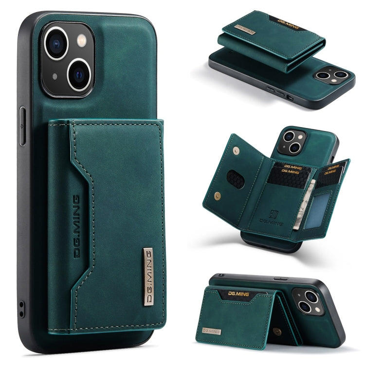 DG.MING M2 Series 3-Fold Card Bag Wallet Leather Phone Case, For iPhone 15 Pro Max, For iPhone 15 Pro, For iPhone 15 Plus, For iPhone 15