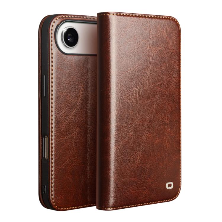 QIALINO Classic Genuine Leather Phone Case, For iPhone 16e / 17e, For iPhone 17 Pro Max, For iPhone 17 Pro, For iPhone 17, For iPhone Air, For iPhone 16 Pro Max, For iPhone 16 Pro, For iPhone 16 Plus, For iPhone 16, For iPhone 15 Pro Max               ...