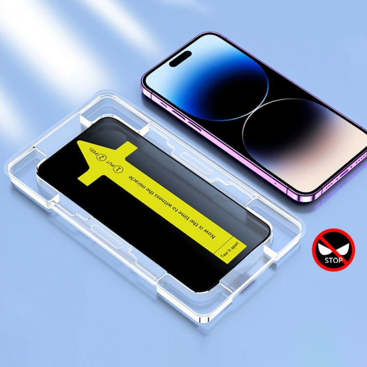 Anti-peeping Fast Attach Dust-proof Anti-static Tempered Glass Film, For iPhone 17 Pro Max, For iPhone 17 Pro, For iPhone 17, For iPhone Air, For iPhone 16 Pro Max, For iPhone 16 Pro, For iPhone 16 Plus / 15 Plus, For iPhone 16 / 15, For iPhone 15 Pro ...