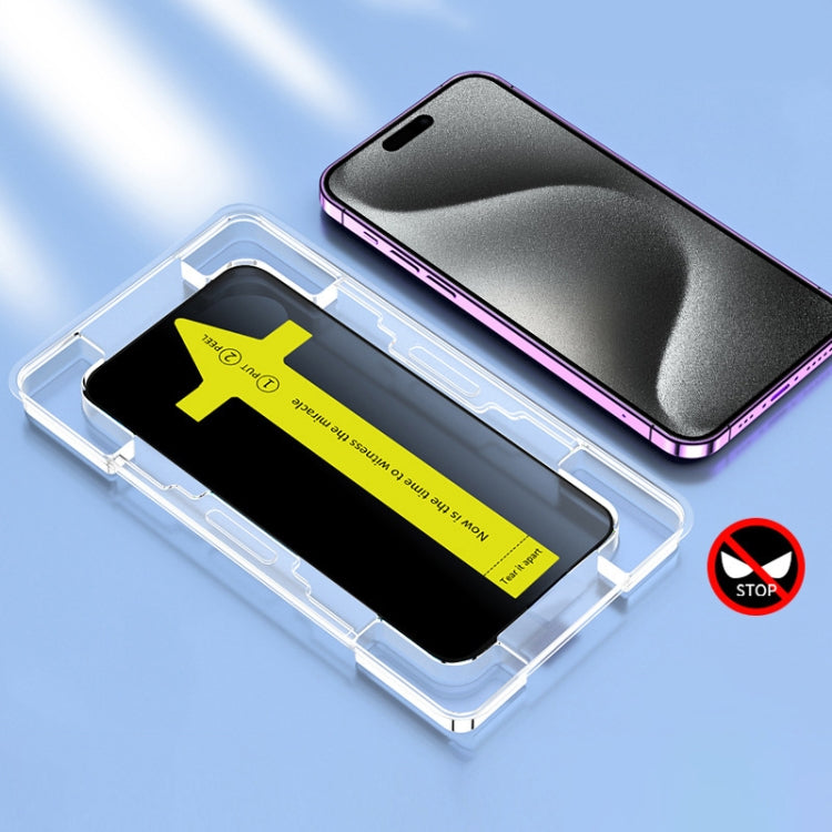 Anti-peeping Fast Attach Dust-proof Anti-static Tempered Glass Film, For iPhone 17 Pro Max, For iPhone 17 Pro, For iPhone 17, For iPhone Air, For iPhone 16 Pro Max, For iPhone 16 Pro, For iPhone 16 Plus / 15 Plus, For iPhone 16 / 15, For iPhone 15 Pro ...