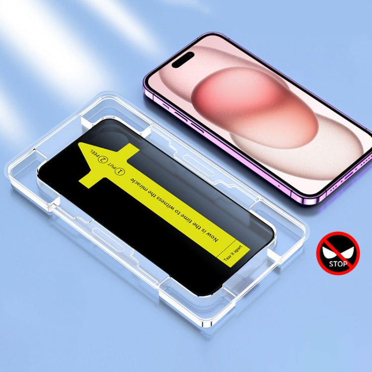 Anti-peeping Fast Attach Dust-proof Anti-static Tempered Glass Film, For iPhone 17 Pro Max, For iPhone 17 Pro, For iPhone 17, For iPhone Air, For iPhone 16 Pro Max, For iPhone 16 Pro, For iPhone 16 Plus / 15 Plus, For iPhone 16 / 15, For iPhone 15 Pro ...