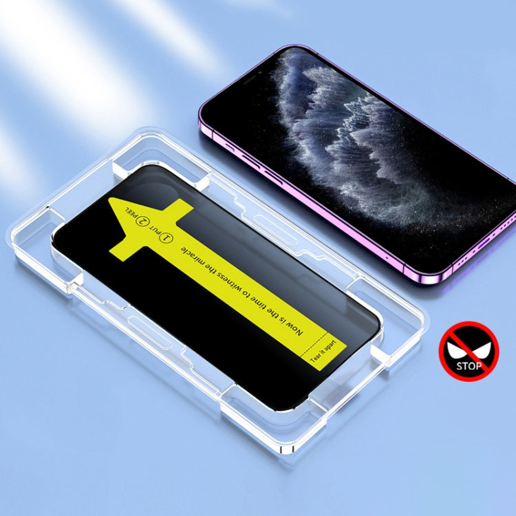 Anti-peeping Fast Attach Dust-proof Anti-static Tempered Glass Film, For iPhone 17 Pro Max, For iPhone 17 Pro, For iPhone 17, For iPhone Air, For iPhone 16 Pro Max, For iPhone 16 Pro, For iPhone 16 Plus / 15 Plus, For iPhone 16 / 15, For iPhone 15 Pro ...