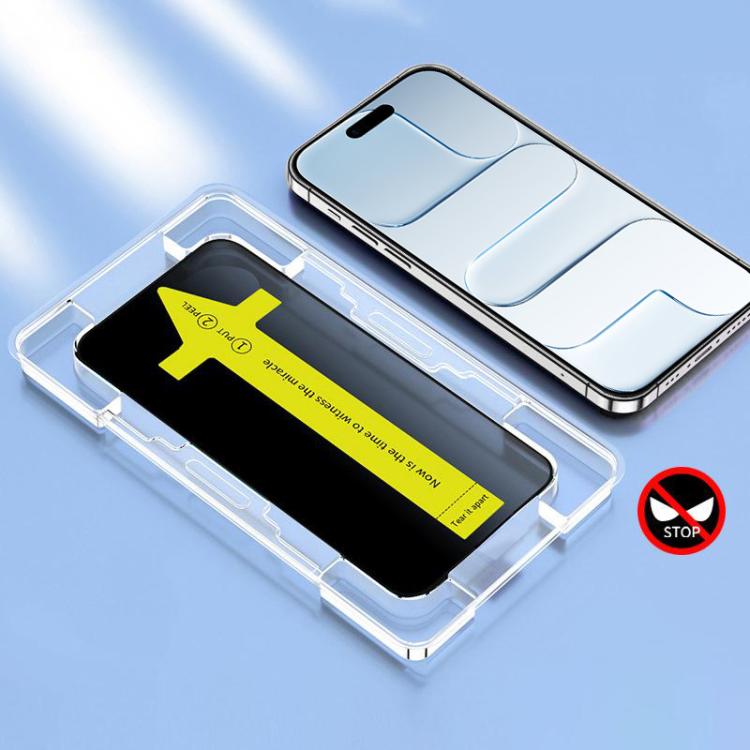 Anti-peeping Fast Attach Dust-proof Anti-static Tempered Glass Film, For iPhone 17 Pro Max, For iPhone 17 Pro, For iPhone 17, For iPhone Air, For iPhone 16 Pro Max, For iPhone 16 Pro, For iPhone 16 Plus / 15 Plus, For iPhone 16 / 15, For iPhone 15 Pro ...
