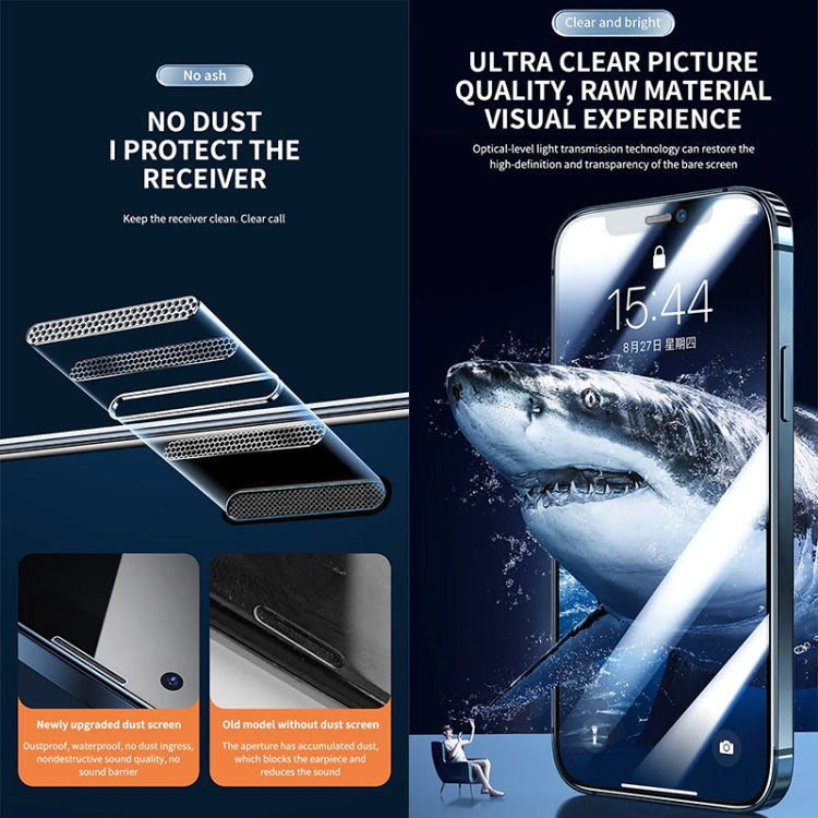 Anti-peeping Fast Attach Dust-proof Anti-static Tempered Glass Film, For iPhone 17 Pro Max, For iPhone 17 Pro, For iPhone 17, For iPhone Air, For iPhone 16 Pro Max, For iPhone 16 Pro, For iPhone 16 Plus / 15 Plus, For iPhone 16 / 15, For iPhone 15 Pro ...