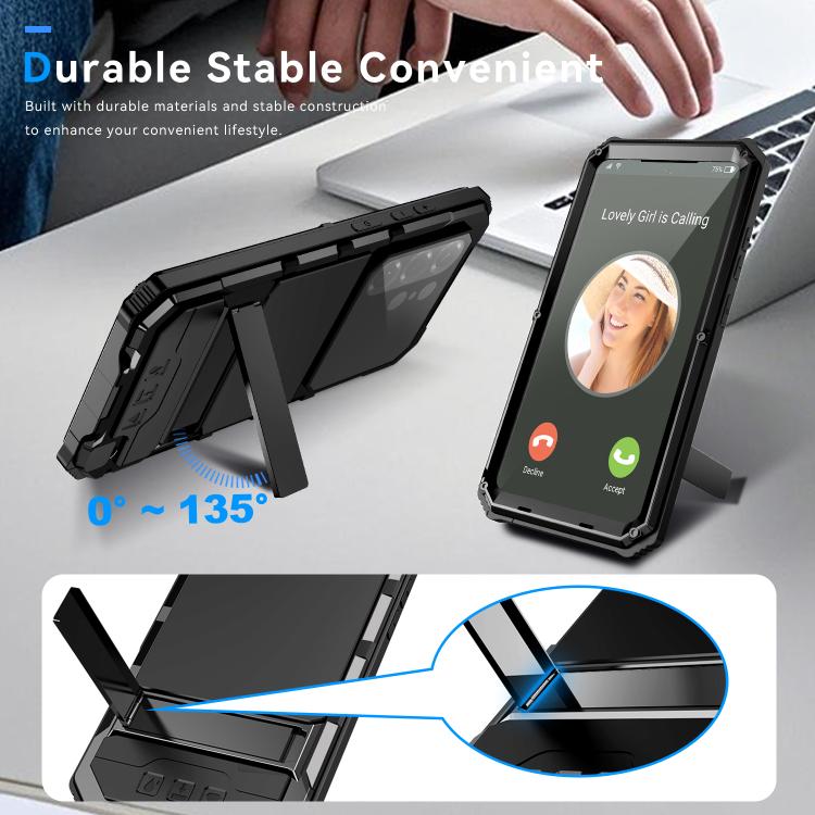 R-JUST Life Waterproof Dustproof Shockproof Holder Phone Case, For Samsung Galaxy S26 Ultra 5G, For Samsung Galaxy S25 Edge 5G, For Samsung Galaxy S25 Ultra 5G, For Samsung Galaxy S24 Ultra 5G