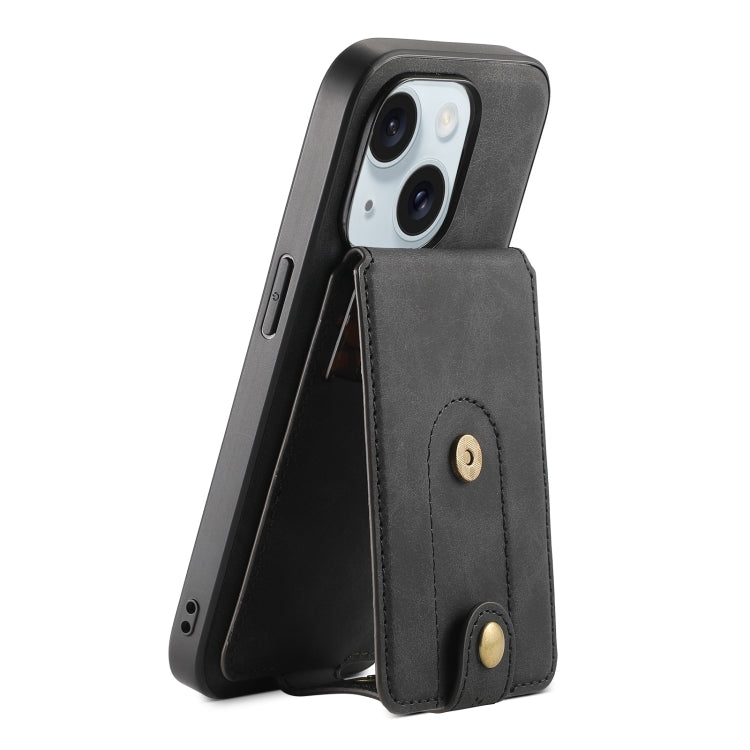 Denior D14 NK Retro Pattern MagSafe Magnetic Card Holder Leather Phone Case, For iPhone 17 Pro Max, For iPhone 17 Pro, For iPhone 17, For iPhone Air, For iPhone 16 Pro Max, For iPhone 16 Pro, For iPhone 16 Plus, For iPhone 16, For iPhone 15 Pro Max    ...