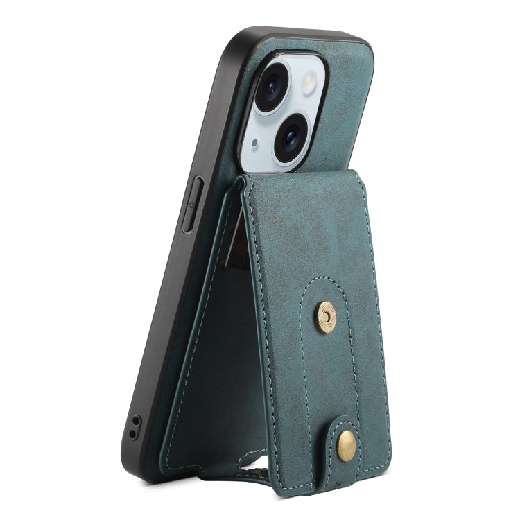 Denior D14 NK Retro Pattern MagSafe Magnetic Card Holder Leather Phone Case, For iPhone 17 Pro Max, For iPhone 17 Pro, For iPhone 17, For iPhone Air, For iPhone 16 Pro Max, For iPhone 16 Pro, For iPhone 16 Plus, For iPhone 16, For iPhone 15 Pro Max    ...