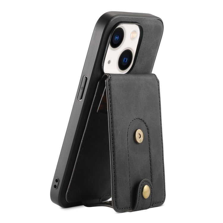 Denior D14 NK Retro Pattern MagSafe Magnetic Card Holder Leather Phone Case, For iPhone 17 Pro Max, For iPhone 17 Pro, For iPhone 17, For iPhone Air, For iPhone 16 Pro Max, For iPhone 16 Pro, For iPhone 16 Plus, For iPhone 16, For iPhone 15 Pro Max    ...