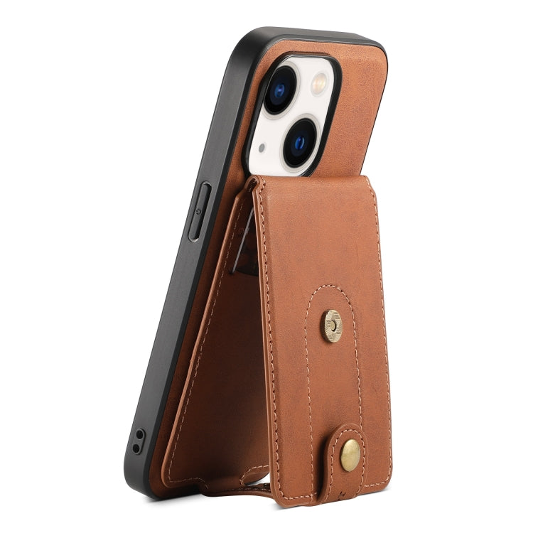 Denior D14 NK Retro Pattern MagSafe Magnetic Card Holder Leather Phone Case, For iPhone 17 Pro Max, For iPhone 17 Pro, For iPhone 17, For iPhone Air, For iPhone 16 Pro Max, For iPhone 16 Pro, For iPhone 16 Plus, For iPhone 16, For iPhone 15 Pro Max    ...