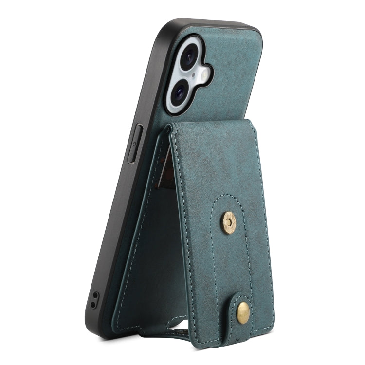 Denior D14 NK Retro Pattern MagSafe Magnetic Card Holder Leather Phone Case, For iPhone 17 Pro Max, For iPhone 17 Pro, For iPhone 17, For iPhone Air, For iPhone 16 Pro Max, For iPhone 16 Pro, For iPhone 16 Plus, For iPhone 16, For iPhone 15 Pro Max    ...