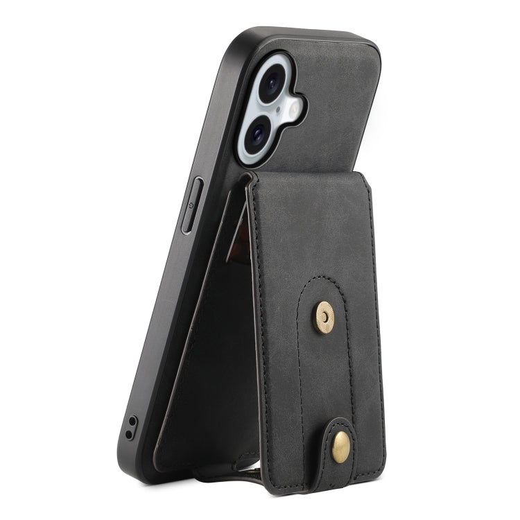 Denior D14 NK Retro Pattern MagSafe Magnetic Card Holder Leather Phone Case, For iPhone 17 Pro Max, For iPhone 17 Pro, For iPhone 17, For iPhone Air, For iPhone 16 Pro Max, For iPhone 16 Pro, For iPhone 16 Plus, For iPhone 16, For iPhone 15 Pro Max    ...