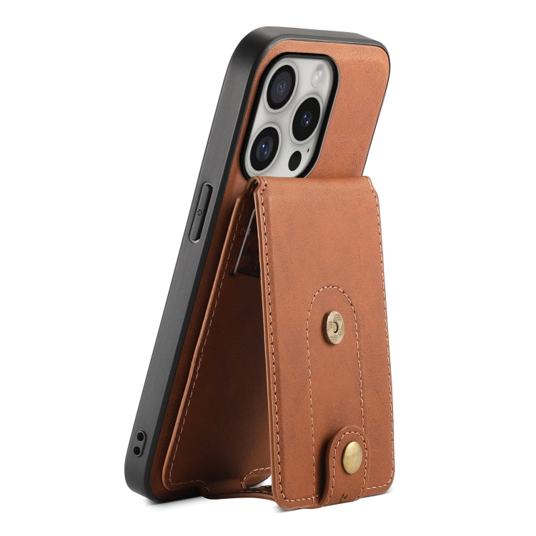 Denior D14 NK Retro Pattern MagSafe Magnetic Card Holder Leather Phone Case, For iPhone 17 Pro Max, For iPhone 17 Pro, For iPhone 17, For iPhone Air, For iPhone 16 Pro Max, For iPhone 16 Pro, For iPhone 16 Plus, For iPhone 16, For iPhone 15 Pro Max    ...