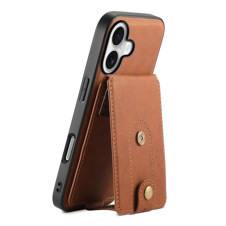 Denior D14 NK Retro Pattern MagSafe Magnetic Card Holder Leather Phone Case, For iPhone 17 Pro Max, For iPhone 17 Pro, For iPhone 17, For iPhone Air, For iPhone 16 Pro Max, For iPhone 16 Pro, For iPhone 16 Plus, For iPhone 16, For iPhone 15 Pro Max    ...
