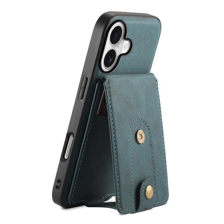 Denior D14 NK Retro Pattern MagSafe Magnetic Card Holder Leather Phone Case, For iPhone 17 Pro Max, For iPhone 17 Pro, For iPhone 17, For iPhone Air, For iPhone 16 Pro Max, For iPhone 16 Pro, For iPhone 16 Plus, For iPhone 16, For iPhone 15 Pro Max    ...