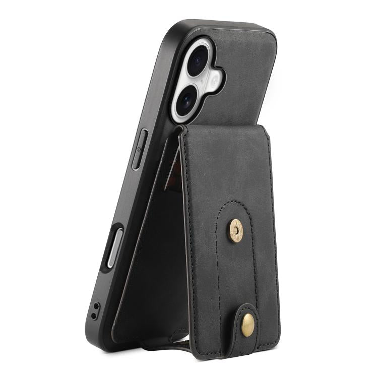 Denior D14 NK Retro Pattern MagSafe Magnetic Card Holder Leather Phone Case, For iPhone 17 Pro Max, For iPhone 17 Pro, For iPhone 17, For iPhone Air, For iPhone 16 Pro Max, For iPhone 16 Pro, For iPhone 16 Plus, For iPhone 16, For iPhone 15 Pro Max    ...