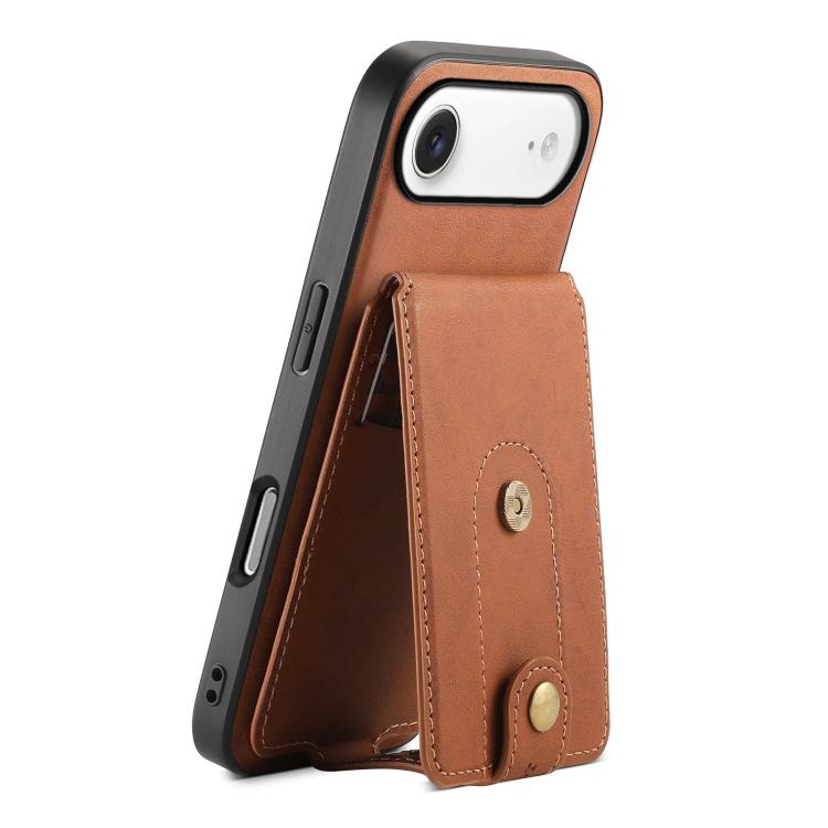 Denior D14 NK Retro Pattern MagSafe Magnetic Card Holder Leather Phone Case, For iPhone 17 Pro Max, For iPhone 17 Pro, For iPhone 17, For iPhone Air, For iPhone 16 Pro Max, For iPhone 16 Pro, For iPhone 16 Plus, For iPhone 16, For iPhone 15 Pro Max    ...