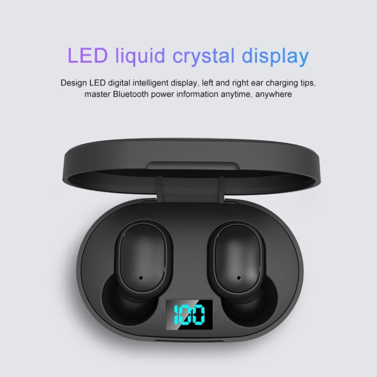 E6S LED Display TWS Wireless Bluetooth Earphone, E6S (White), E6S (Pink), E6S (Blue), E6S (Green)