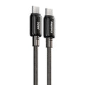 REMAX RC-C036 1.2m 30W Type-C to Type-C Transparent Braided Fast Charging Cable, Type-C to Type-C