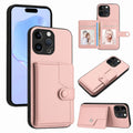 Button Card Bag RFID Anti-theft Phone Case, For iPhone 15 Pro Max, For iPhone 15 Pro, For iPhone 15 Plus, For iPhone 15, For iPhone 14 Plus, For iPhone 14, For iPhone 14 Pro, For iPhone 14 Pro Max