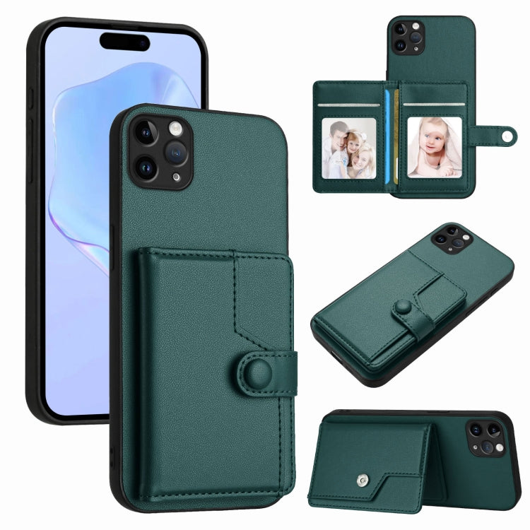 Button Card Bag RFID Anti-theft Phone Case, For iPhone 12 mini, For iPhone 11 Pro Max, For iPhone 11, For iPhone 11 Pro, For iPhone XS / X, For iPhone XR, For iPhone XS Max, For iPhone 8 Plus / 7 Plus