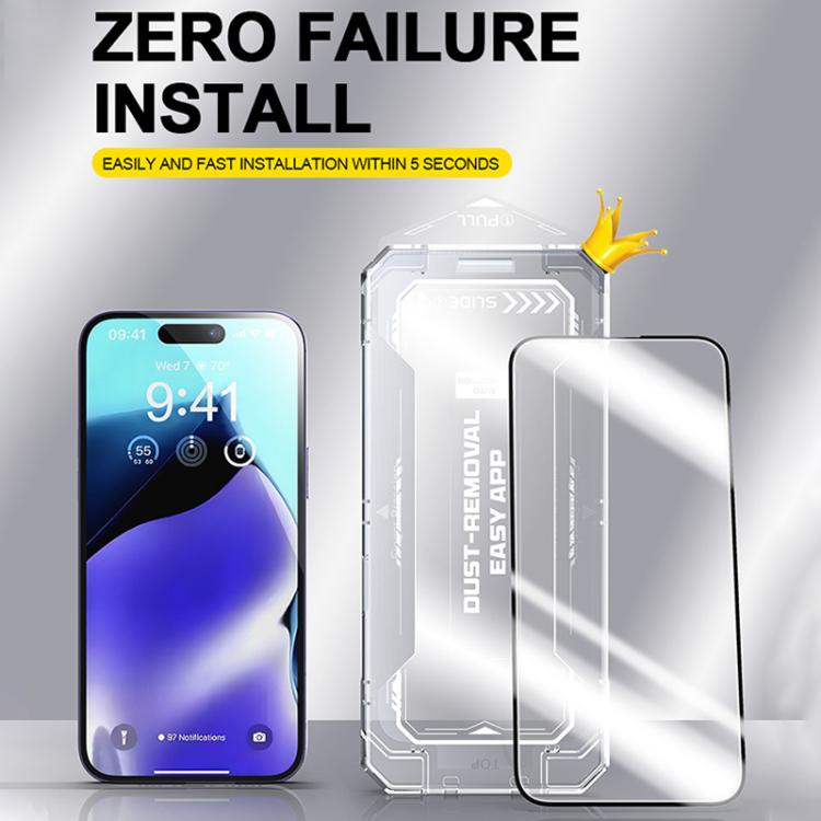Easy Install HD Tempered Glass Film, For iPhone 17e / 16e / 14 / 13 Pro / 13, For iPhone 17 Pro Max, For iPhone 17 Pro, For iPhone 17 / 16 Pro, For iPhone Air, For iPhone 16 Pro Max, For iPhone 16 Plus / 15 Plus, For iPhone 16 / 15, For iPhone 15 Pro M...