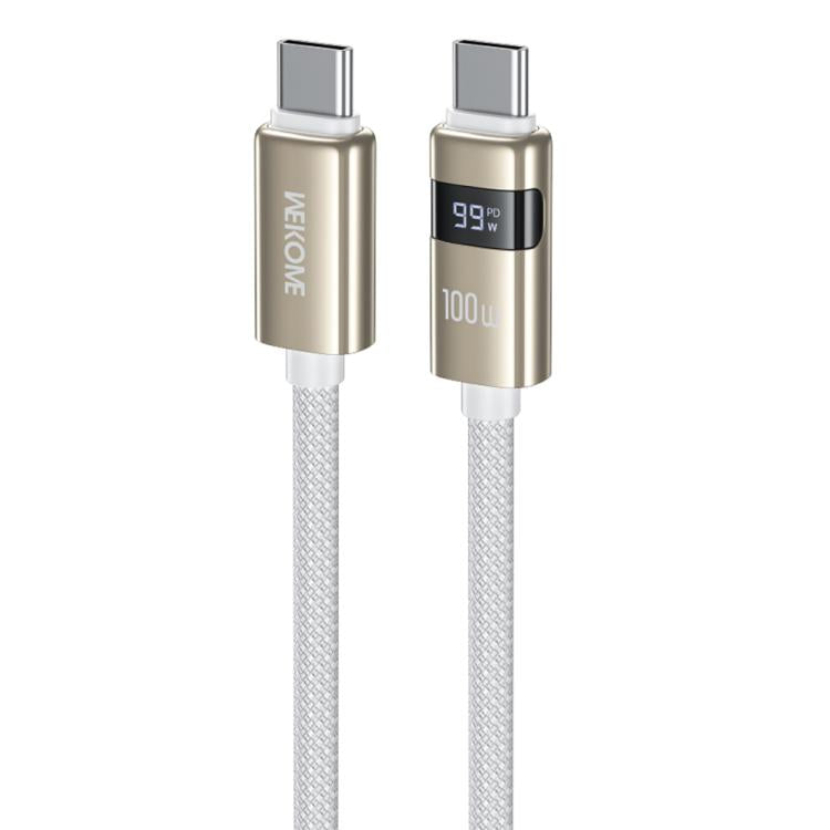 WK WDC-105 Raython 2 Digital Display 100W Type-C to Type-C Fast Charging Data Cable, Length: 1.2m, WDC-105