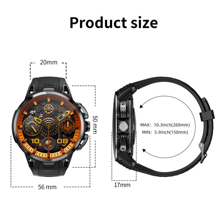 LOKMAT APPLLP 4 Pro 4G Smart Watch, 1.75 inch SC8541E Quad Core, 3GB+32GB, Android 8.1, Video Call