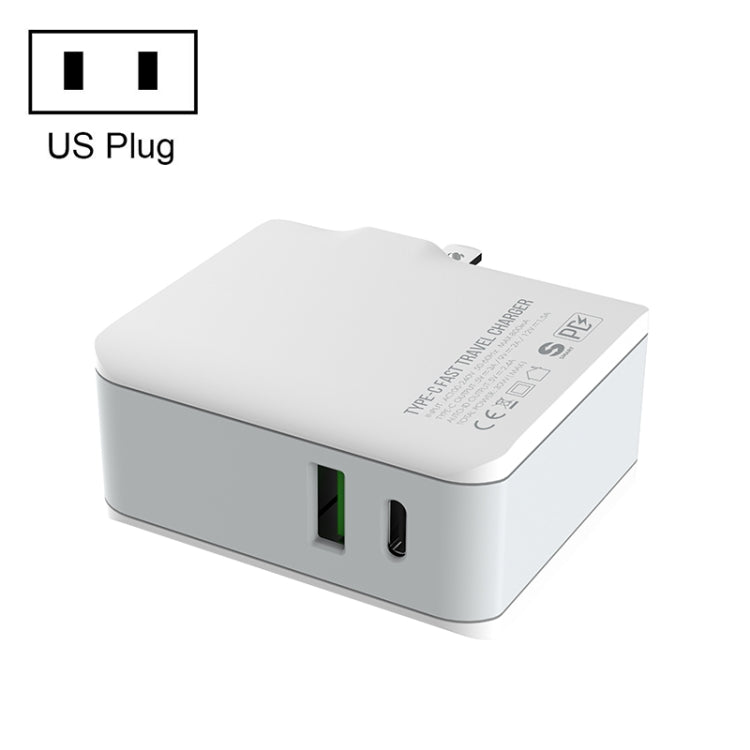 LDNIO A4403C 30W PD + Auto-id Foldable Fast Travel Charger with 1m Micro USB Cable, EU Plug, with Micro USB Cable