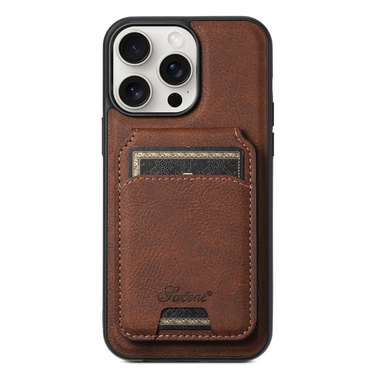 Suteni H16 Litchi Texture Leather Detachable Wallet Back Phone Case, For iPhone 17e / 16e, For iPhone 17 Pro Max, For iPhone 17 Pro, For iPhone 17, For iPhone Air, For iPhone 16 Pro Max, For iPhone 16 Pro, For iPhone 16 Plus, For iPhone 16             ...