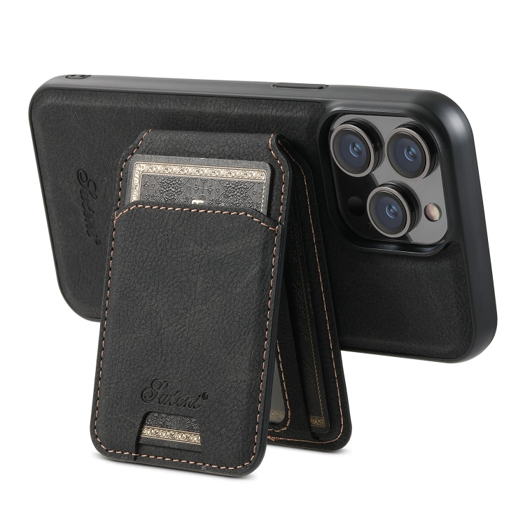 Suteni H16 Litchi Texture Leather Detachable Wallet Back Phone Case, For iPhone 15, For iPhone 14 Plus, For iPhone 14, For iPhone 14 Pro, For iPhone 14 Pro Max, For iPhone 13 Pro Max, For iPhone 13 Pro, For iPhone 13, For iPhone 12, For iPhone 12 Pro M...