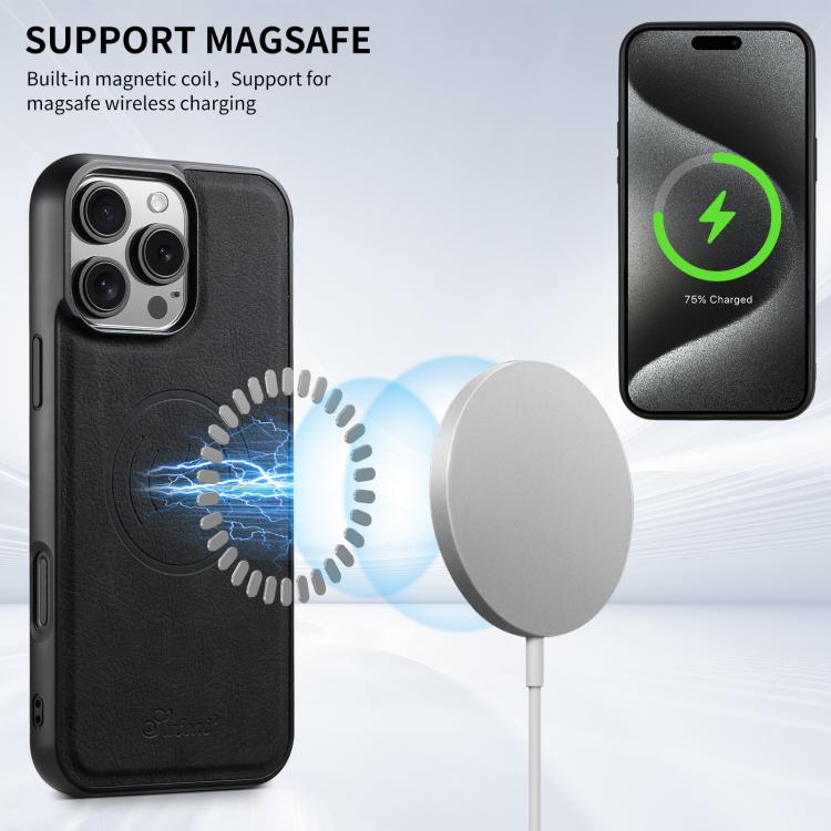 Suteni H16 Litchi Texture Leather Detachable Wallet Back Phone Case, For iPhone 17e / 16e, For iPhone 17 Pro Max, For iPhone 17 Pro, For iPhone 17, For iPhone Air, For iPhone 16 Pro Max, For iPhone 16 Pro, For iPhone 16 Plus, For iPhone 16             ...