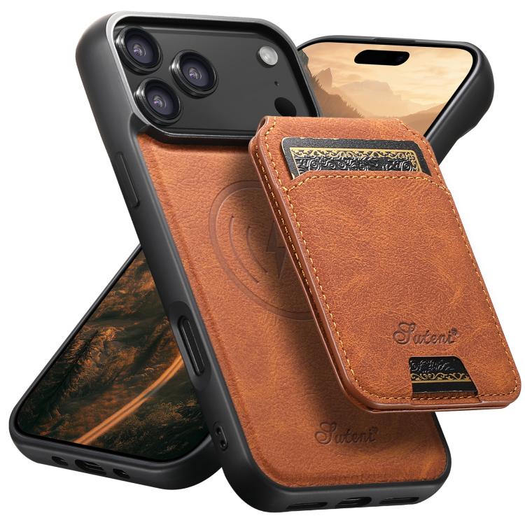 Suteni H16 Litchi Texture Leather Detachable Wallet Back Phone Case, For iPhone 17e / 16e, For iPhone 17 Pro Max, For iPhone 17 Pro, For iPhone 17, For iPhone Air, For iPhone 16 Pro Max, For iPhone 16 Pro, For iPhone 16 Plus, For iPhone 16             ...