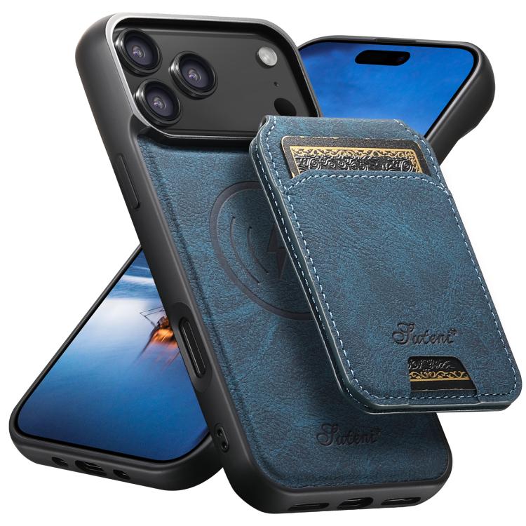 Suteni H16 Litchi Texture Leather Detachable Wallet Back Phone Case, For iPhone 17e / 16e, For iPhone 17 Pro Max, For iPhone 17 Pro, For iPhone 17, For iPhone Air, For iPhone 16 Pro Max, For iPhone 16 Pro, For iPhone 16 Plus, For iPhone 16             ...