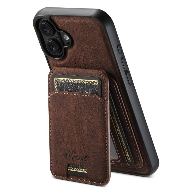 Suteni H16 Litchi Texture Leather Detachable Wallet Back Phone Case, For iPhone 17e / 16e, For iPhone 17 Pro Max, For iPhone 17 Pro, For iPhone 17, For iPhone Air, For iPhone 16 Pro Max, For iPhone 16 Pro, For iPhone 16 Plus, For iPhone 16             ...