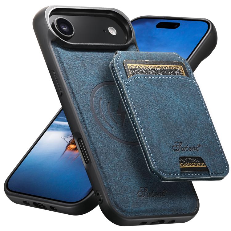 Suteni H16 Litchi Texture Leather Detachable Wallet Back Phone Case, For iPhone 17e / 16e, For iPhone 17 Pro Max, For iPhone 17 Pro, For iPhone 17, For iPhone Air, For iPhone 16 Pro Max, For iPhone 16 Pro, For iPhone 16 Plus, For iPhone 16             ...