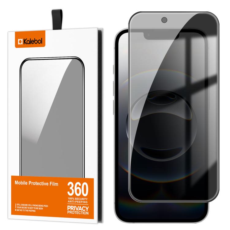Kalebol High-Aluminum Screen-Printed Full-Coverage Black-Border Privacy Tempered Glass Film, For iPhone 17e / 16e, For iPhone 17 Pro Max, For iPhone 17 Pro, For iPhone 17, For iPhone Air, For iPhone 16 Pro Max, For iPhone 16 Pro, For iPhone 16 Plus    ...